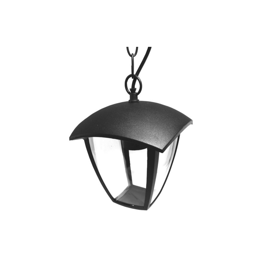 Ulkokattokruunu ketjulla SURVA 1xE27/60W/230V IP44 musta