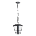 Ulkokattokruunu ketjulla TEVIO 1xE27/60W/230V IP54 musta