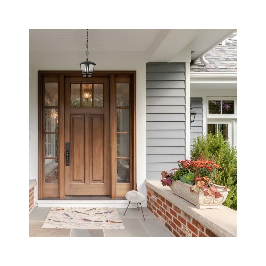 Ulkokattokruunu ketjulla TEVIO 1xE27/60W/230V IP54 musta