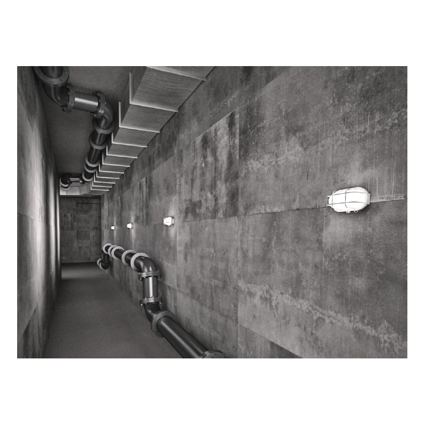 Ulkokattovalaisin OVAL 1xE27/60W/230V IP44 valkoinen