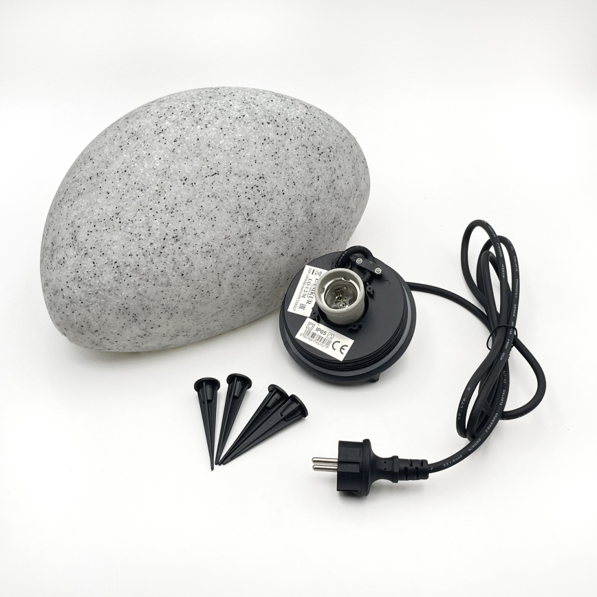 Ulkokäyttöinen koristevalaisin LUMISTONE 1xE27/15W/230V IP65, halkaisija 31,8 cm