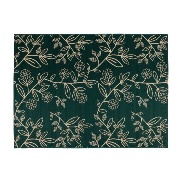 Ulkokäyttöinen matto JUNGLE 80x160 cm vihreä/lehtikuvio