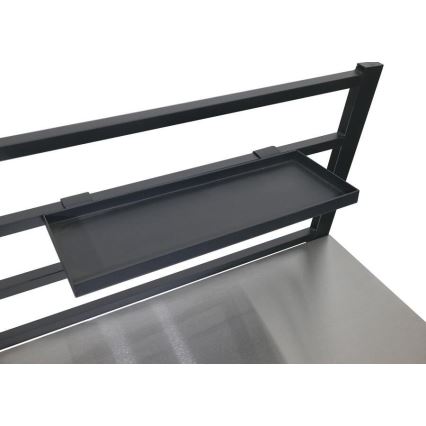 Ulkokäyttöinen moduulipöytä 80x47x123 cm, musta/ruostumaton teräs