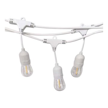 Ulkokäyttöinen valosarja STRING 15xE27/40W/230V 15m IP65