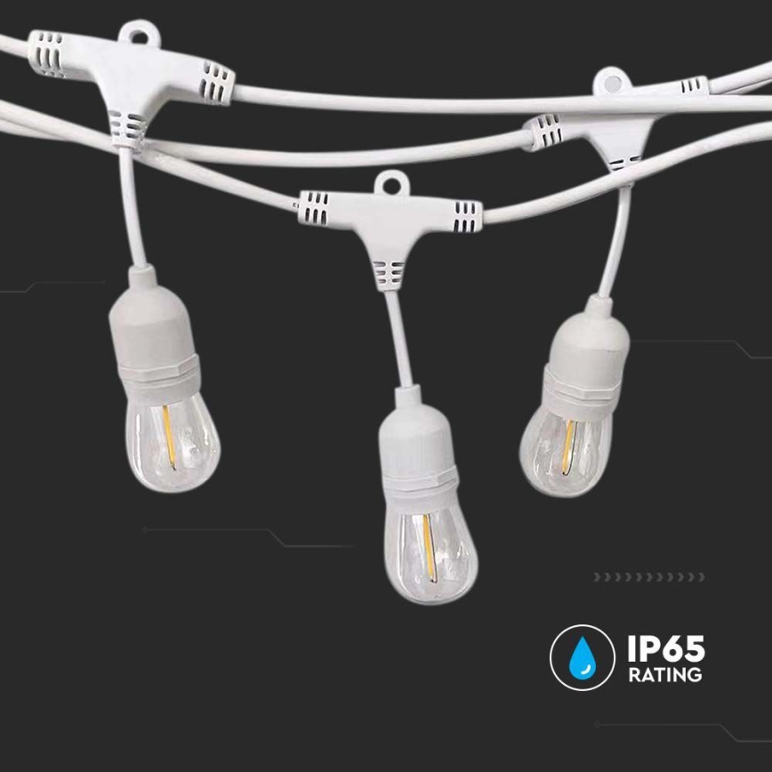 Ulkokäyttöinen valosarja STRING 15xE27/40W/230V 15m IP65