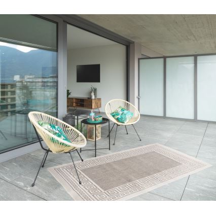 Ulkokäyttömatto EXPRESS NEW OUTDOOR 80x150 cm harmaa/beige