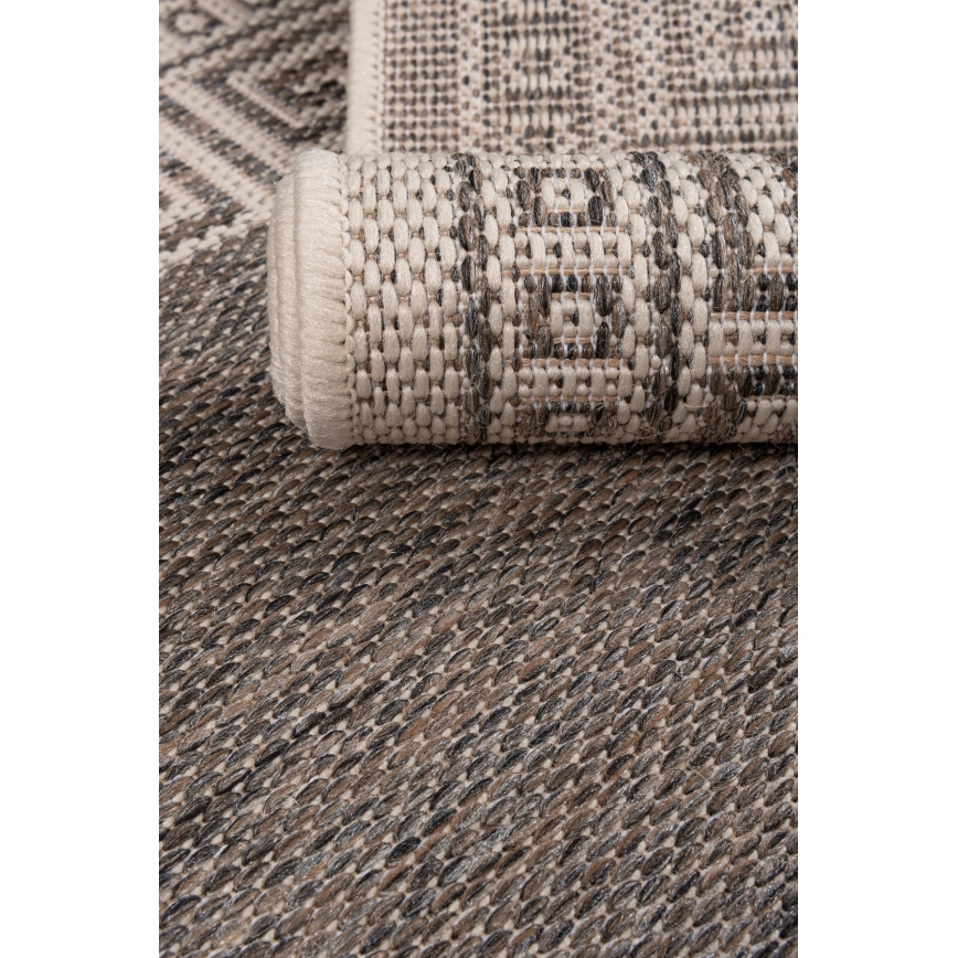 Ulkokäyttömatto EXPRESS NEW OUTDOOR 80x150 cm harmaa/beige