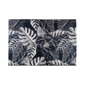 Ulkokäyttömatto JUNGLE 160x220 cm musta/valkoinen/lehtikuosi