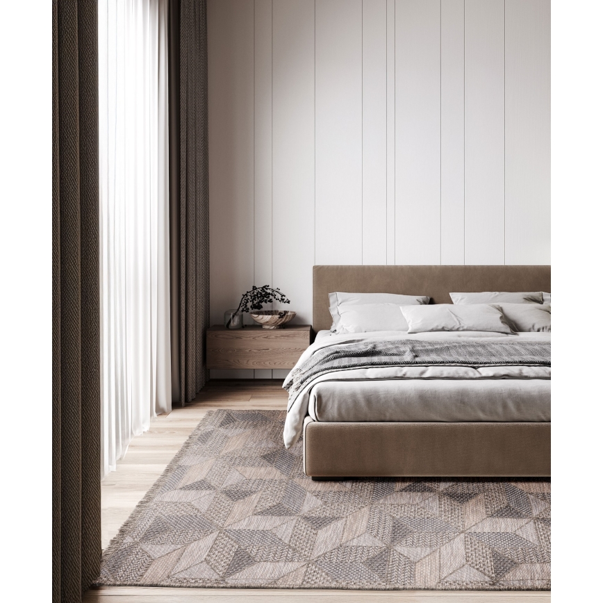 Ulkokäyttömatto ORIA 160x220 cm harmaa/beige