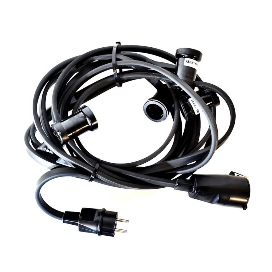 Ulkokäyttöön tarkoitettu koristeketju GIRLANDA 12 m 10xE27/15W/230V IP44