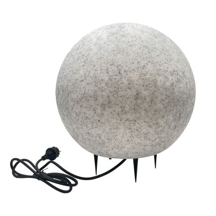 Ulkokäyttöön tarkoitettu koristevalaisin LUMISTONE 1xE27/15W/230V IP65 halkaisija 38 cm