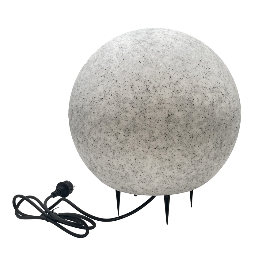 Ulkokäyttöön tarkoitettu koristevalaisin LUMISTONE 1xE27/15W/230V IP65 halkaisija 38 cm