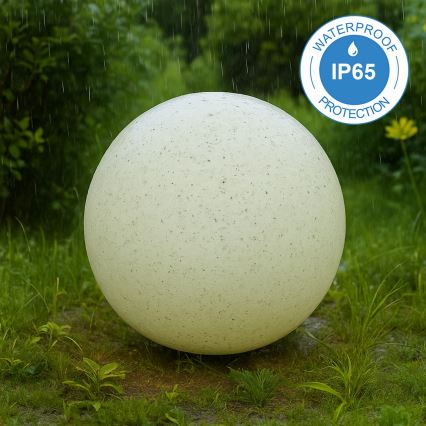 Ulkokäyttöön tarkoitettu koristevalaisin LUMISTONE 1xE27/15W/230V IP65 halkaisija 38 cm