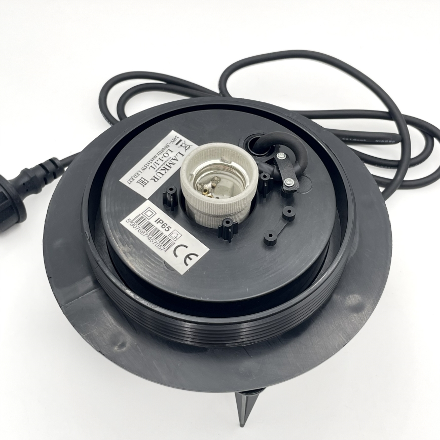Ulkokäyttöön tarkoitettu koristevalaisin LUMISTONE 1xE27/15W/230V IP65 halkaisija 38 cm