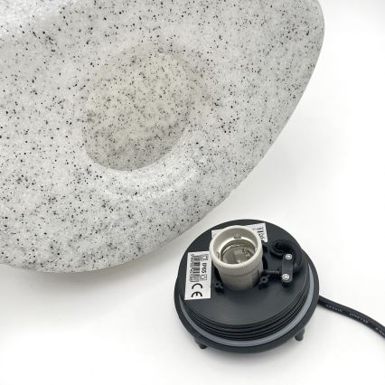 Ulkokäyttöön tarkoitettu koristevalaisin LUMISTONE 1xE27/15W/230V IP65 halkaisija 38 cm