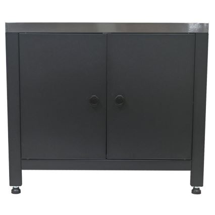 Ulkokäyttöön tarkoitettu moduulikaappi grillin alle 80x47x69 cm, musta/ruostumaton teräs