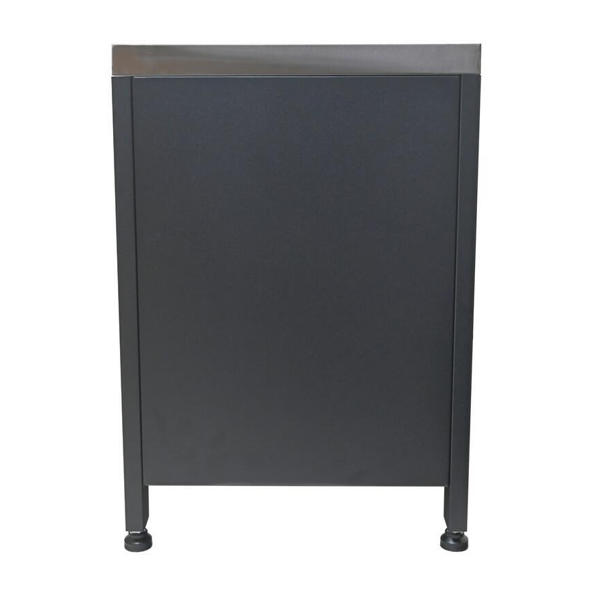 Ulkokäyttöön tarkoitettu moduulikaappi grillin alle 80x47x69 cm, musta/ruostumaton teräs
