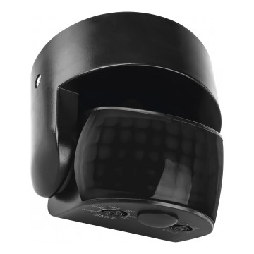 Ulkokäyttöön tarkoitettu PIR-liike- ja hämäräanturi 1200W/230V IP65, musta