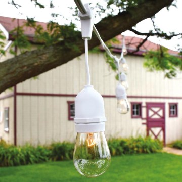 Ulkoketju 15xE27 / 0,5W / 230V 15 m IP44 valkoinen