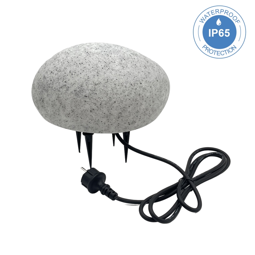 Ulkokoristevalaisin LUMISTONE 1xE27/15W/230V IP65 Ø 26,5 cm