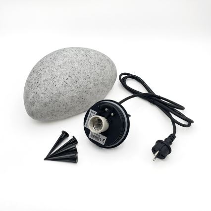 Ulkokoristevalaisin LUMISTONE 1xE27/15W/230V IP65 Ø 26,5 cm