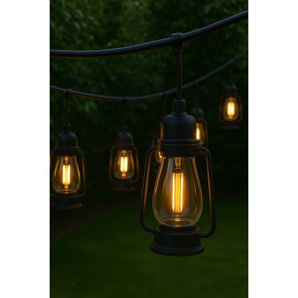 Ulkokoristevaloketju GIRLANDA 20xLED 20m IP44 lämmin valkoinen