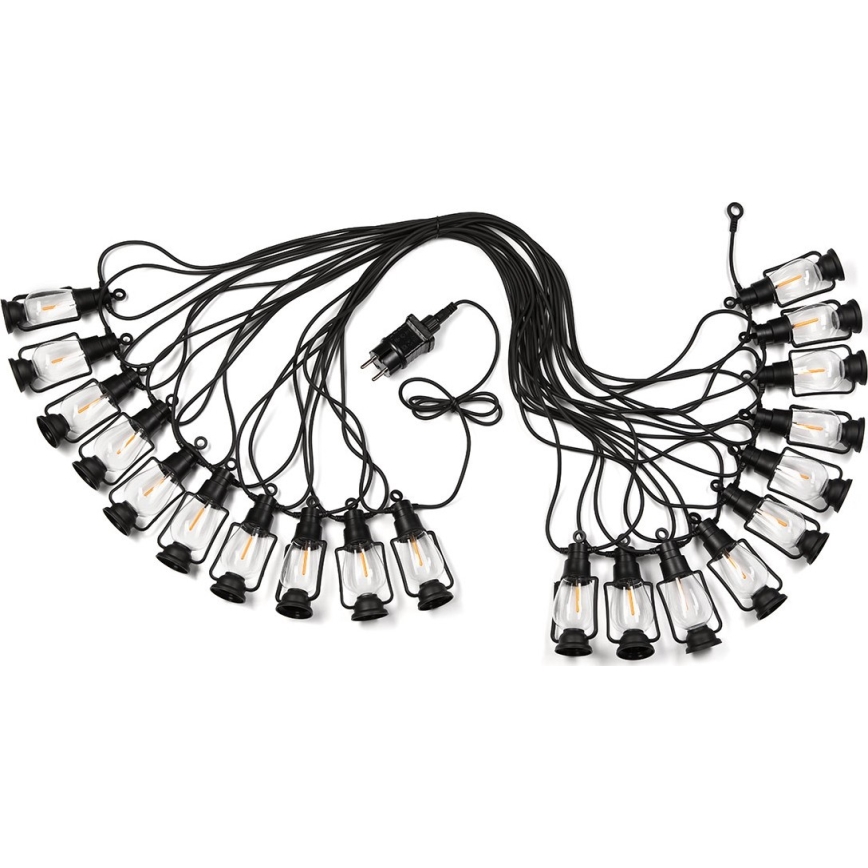 Ulkokoristevalosarja GIRLANDA 20 x LED, 20 m, IP44, lämmin valkoinen