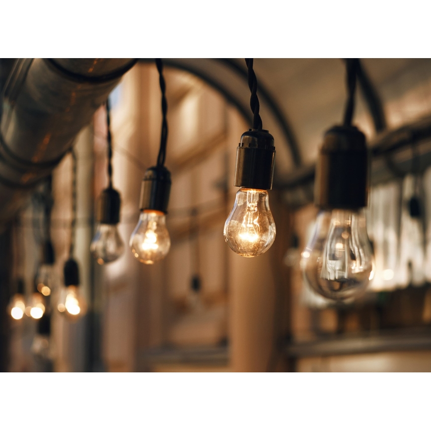 Ulkokäyttöön tarkoitettu koristevalosarja GIRLANDA 22 m 20xE27/15W/230V IP44