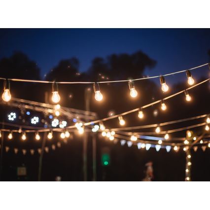 Ulkokäyttöön tarkoitettu koristevalosarja GIRLANDA 22 m 20xE27/15W/230V IP44