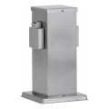Ulkopistorasiapylväs 2Z SCHUKO 230V mattakromi IP44