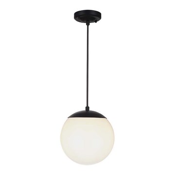 Ulkoriippuvalaisin kaapelilla 1xE27/60W/230V Ø 20 cm IP44 musta