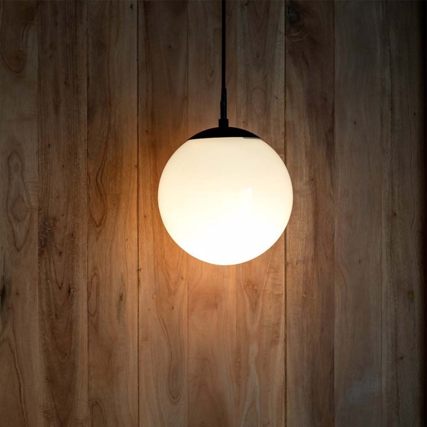 Ulkoriippuvalaisin kaapelilla 1xE27/60W/230V Ø 20 cm IP44 musta