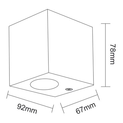 Ulkoseinän valo BOSTON 1xGU10/10W/230V IP44