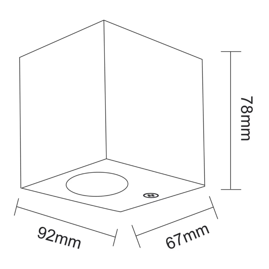 Ulkoseinän valo BOSTON 1xGU10/10W/230V IP44