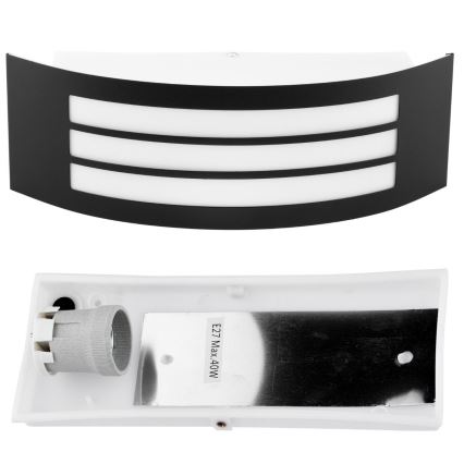 Ulkoseinävalaisin 1xE27/14W/230V IP44 musta