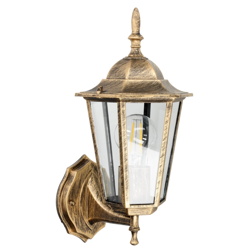 Ulkoseinävalaisin 1xE27 / 60W / 230V IP44 kultainen