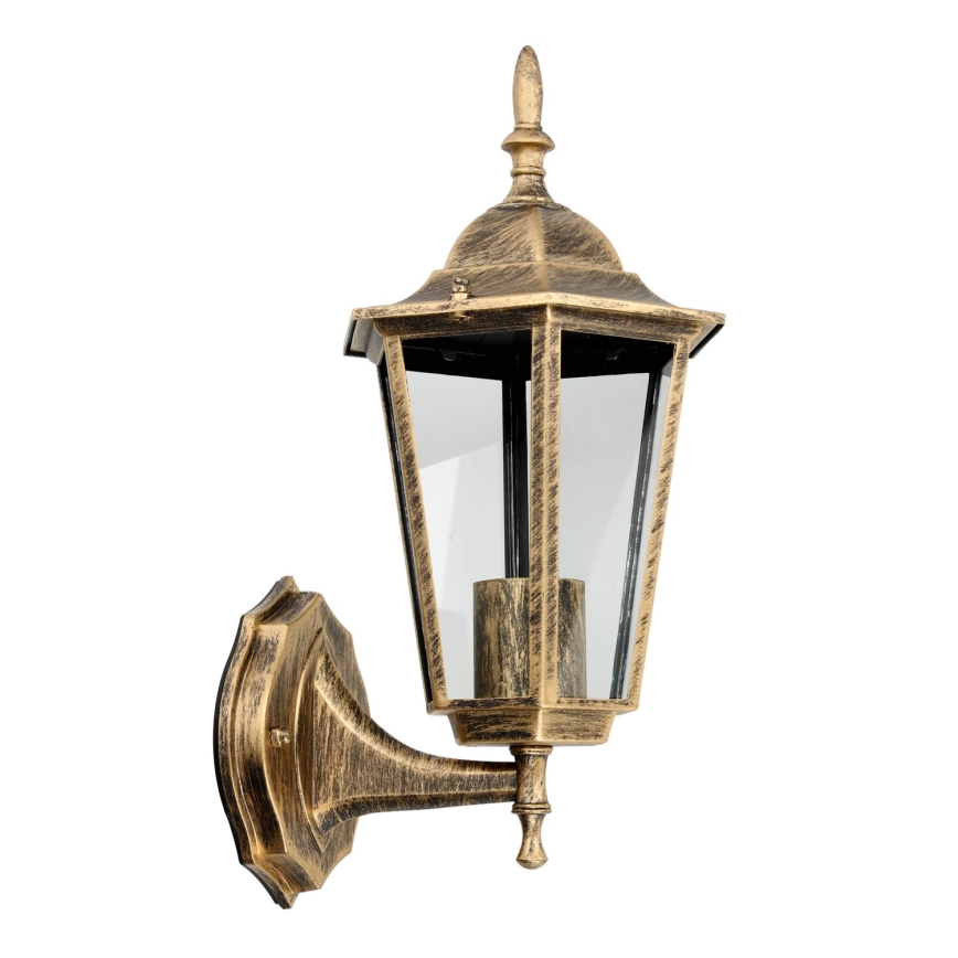 Ulkoseinävalaisin 1xE27 / 60W / 230V IP44 kultainen