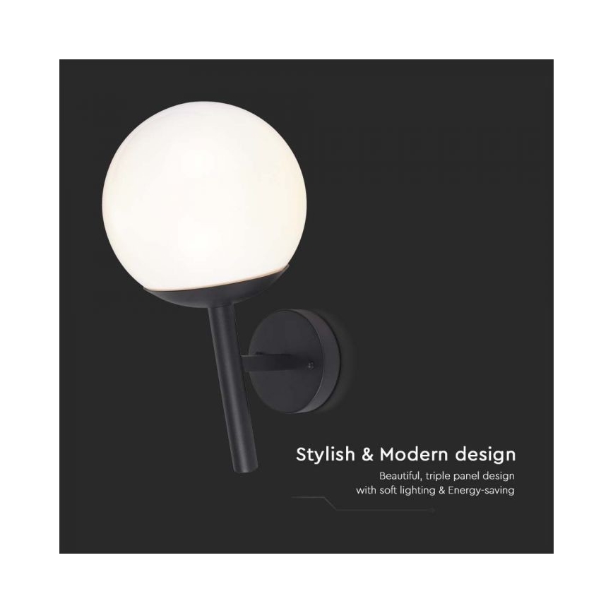 Ulkoseinävalaisin 1xE27/60W/230V IP44 musta