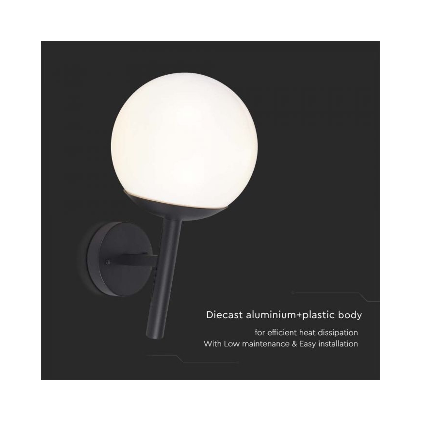 Ulkoseinävalaisin 1xE27/60W/230V IP44 musta