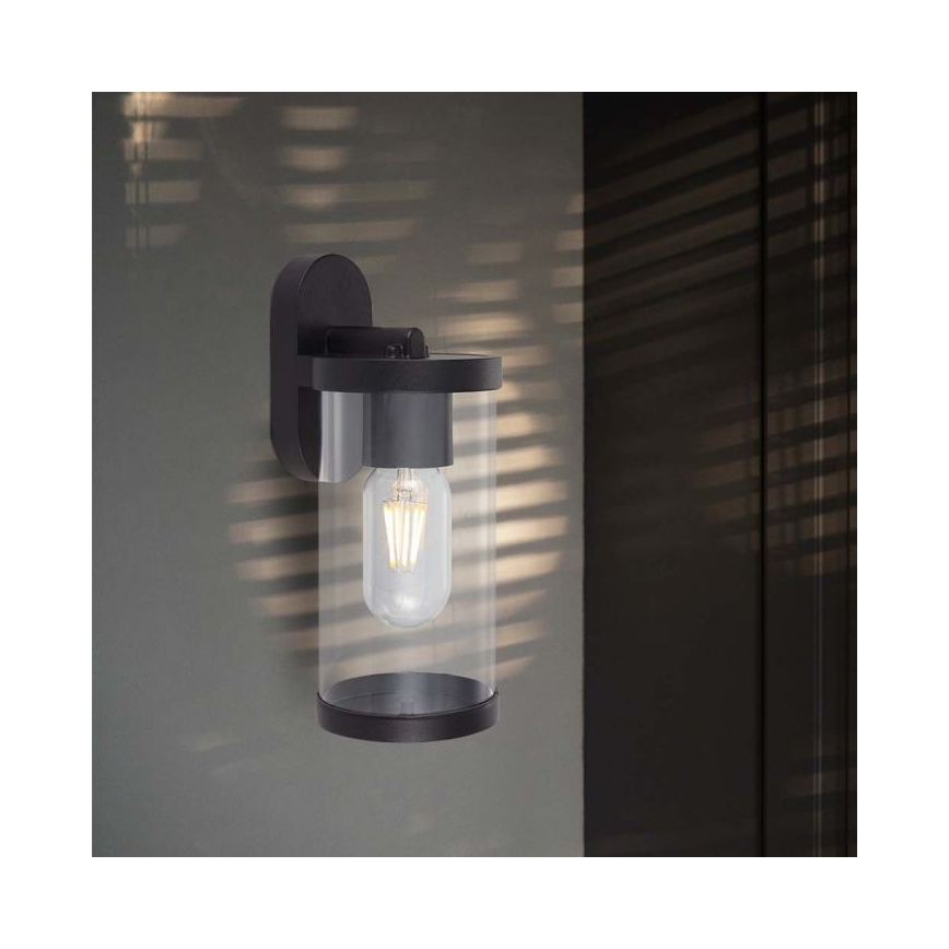 Ulkoseinävalaisin 1xE27/60W/230V IP44 musta
