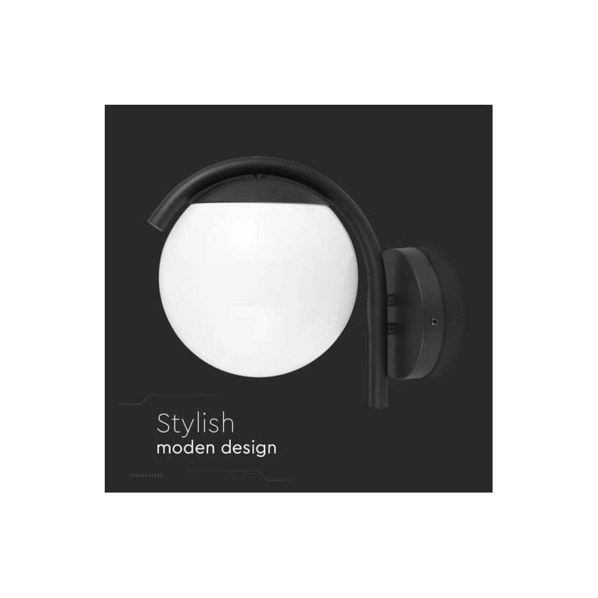 Ulkoseinävalaisin 1xE27/60W/230V IP44 musta