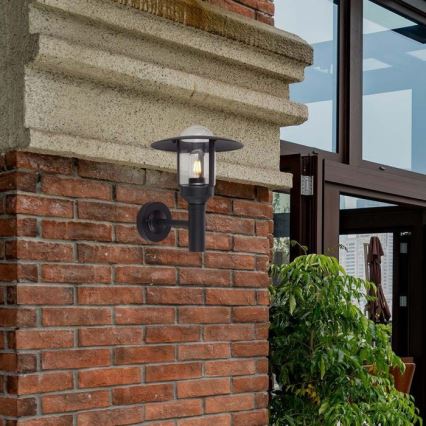 Ulkoseinävalaisin 1xE27/60W/230V IP44 musta