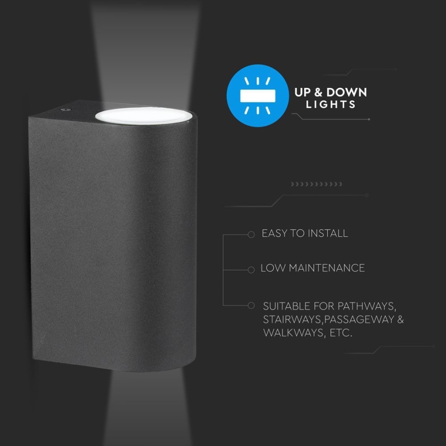 Ulkoseinävalaisin 2xGU10/20W/230V IP44