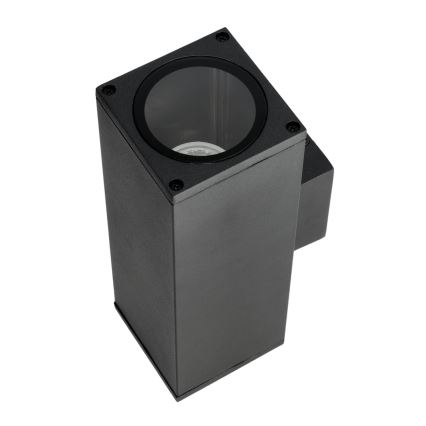 Ulkoseinävalaisin 2xGU10/35W/230V IP54 kulmikas musta