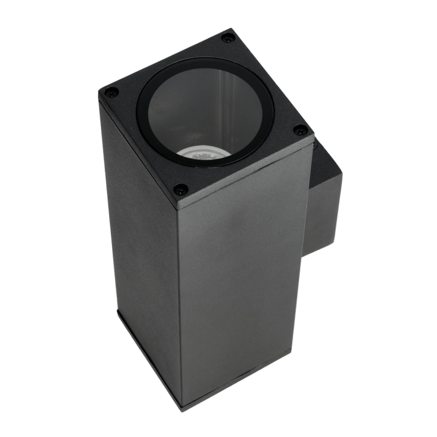 Ulkoseinävalaisin 2xGU10/35W/230V IP54 kulmikas musta