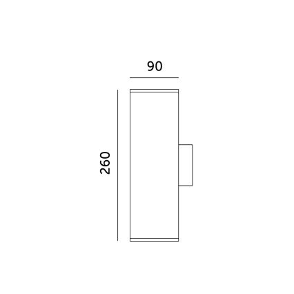Ulkoseinävalaisin 2xGU10/35W/230V IP54 kulmikas musta