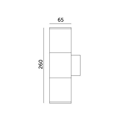 Ulkoseinävalaisin 2xGU10/35W/230V IP54 pyöreä musta