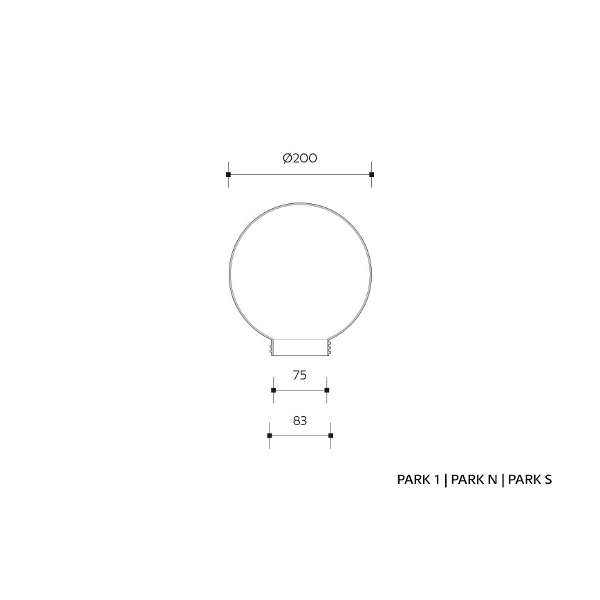Ulkoseinävalaisin anturilla PARK 1xE27/60W/230V