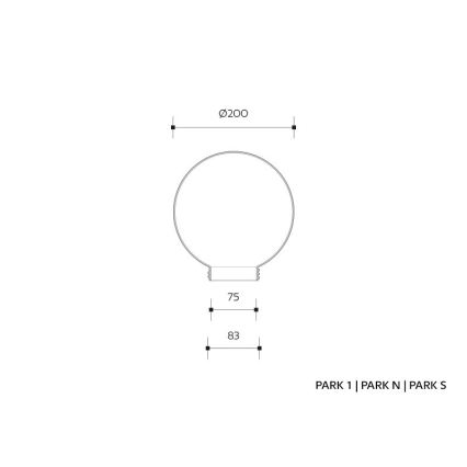 Ulkoseinävalaisin anturilla PARK 1xE27/60W/230V
