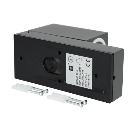 Ulkoseinävalaisin anturilla QUAZAR 1xGU10/35W/230V IP44 harmaa